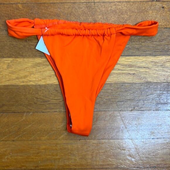 L*Space Gina bottom Bitsy Swim Bottoms Poppy Orange NWT Size Small - Picture 3 of 6